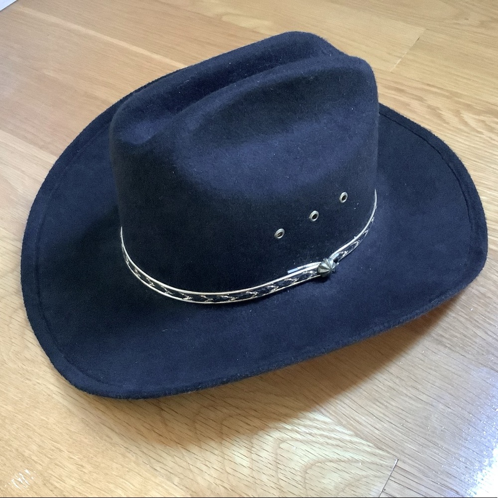 Kids black cowboy hat